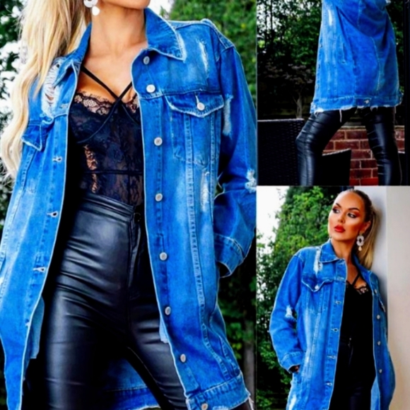 OversIzed Ripped Denim Jacket💃 - Picture 3 of 3